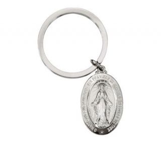 Sterling Silver Miraculous Charm Key Ring —
