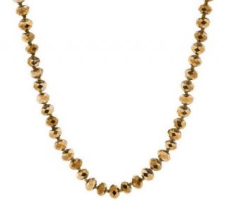 Kirks Folly MagnificentMile Crystal Bead Long Necklace w/Torsade Ring 