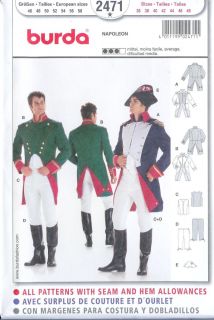 Burda Mens Historical Costume Sewing Pattern Men Renaissance SCA LARP
