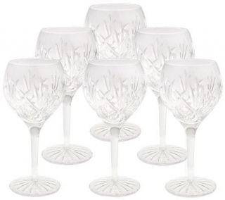 Waterford Crystal Set of 6 Eve Wine Glasses —