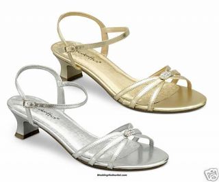 Coloriffics Avery Silver Gold Sandals w Rhinestones
