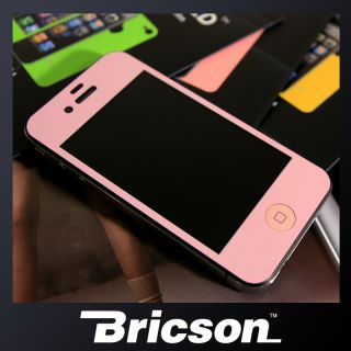 Pink Bricson Color LCD Screen Protector Film iPhone4 4S Color Skin