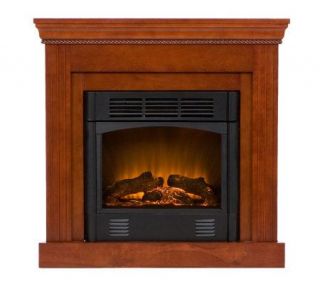 Delano Classic Mahogany Finish Electric Fireplace —