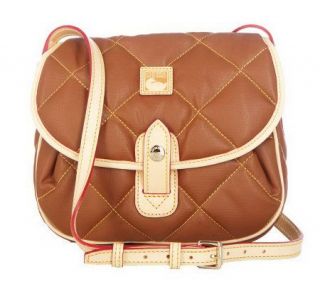 Dooney & Bourke Quilted Fabric Crossbody Messenger Bag with Front Flap 