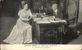 Actors Play Scene Edmund Breese Gertrude Coughlan c1910 Postcard