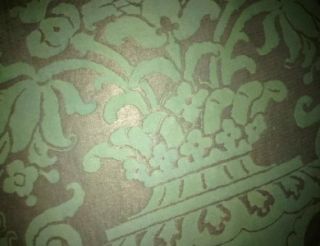 FORTUNY Designer Pillows Gold Metallic Cotton Fabric 2 Mint Green New