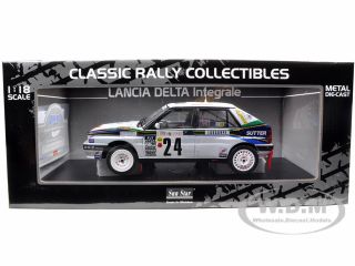 Brand new 1:18 scale diecast model car of Lancia Delta Integrale #24
