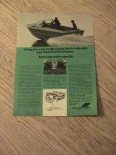 1972 Starcraft Advertisement Fishing Boat Ad Sleep Play