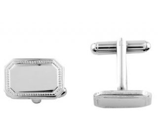 Sterling Polished Rectangle Cuff Links   J299048
