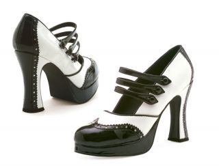 Sexy 4 Chunky Heel Gangster Maid Costume Womens Shoes