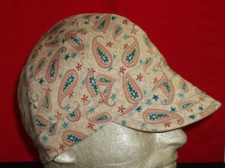 Vintage Paisley Welding Caps Biker Hats Welders