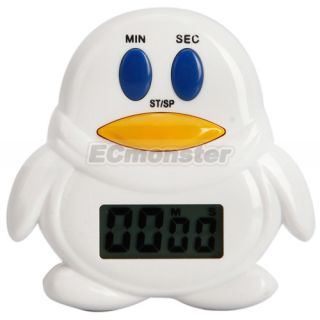 cute penguin shape electronic kitchen timer features 1 simple 3 button