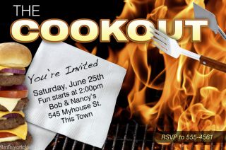 Cookout Party Family Reunion Invitations Invites