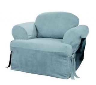 Sure Fit Soft Suede T Cushion Chair Slipcover —