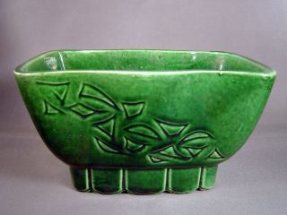 Cookson Pottery #CP 4806 USA ~ Green Glazed Planter/Dish Garden