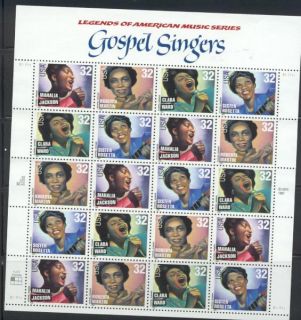 Scott 3216 19 Gospel Singers Legends American Music 32ct 20 Stamp