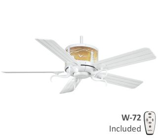  54 Seacoast Light House Theme Architectural White Ceiling Fan
