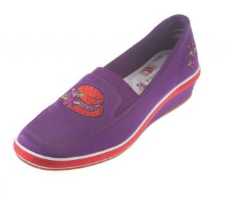 Red Hat Society Grasshoppers by Keds Wedged Heel Slip Ons —