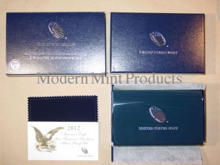 2012 S San Fransisco 2 Coin Silver Eagle Proof Set Box COA   NO COINS