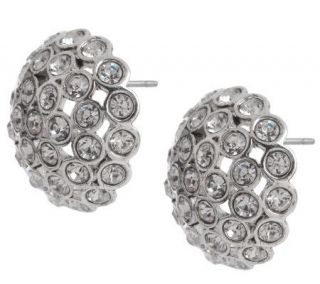Joan Rivers Couture Crystal Button Earrings —