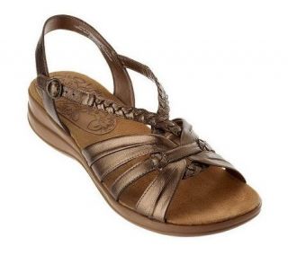 As Is BareTra ps Jacee Leather Multi  Strap Sandals —
