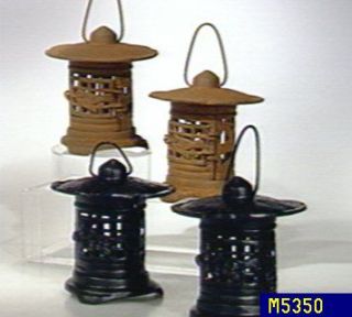 Set of 2 Cast Iron Garden Lanterns —