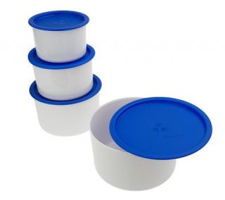 Tupperware 4 piece One Touch Topper Canister Set —