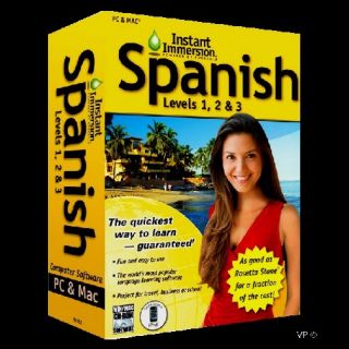 New Language Instant Immersion Spanish Levels 1 3 DVD CD ROM 
