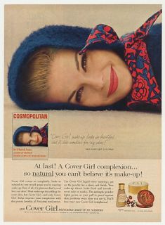 1963 Cover Girl Make Up Lois Heyl Photo Print Ad