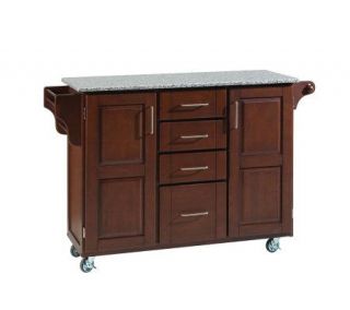 Home Styles Create A Cart Cherry Base with Granite Top Large