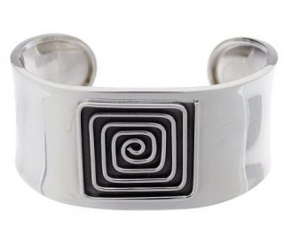 Dominique Dinouart Sterling Small Carved Pattern Cuff, 23.9g