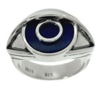 Barry Cord Sterling Lapis Eye Ring —