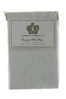 Court of Versailles New Campagne White Cotton 20x36 Pillow Sham