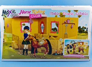 Moxie Girlz Horse Riding Club Stable Pony Horse 15 Pieces Playset Barn