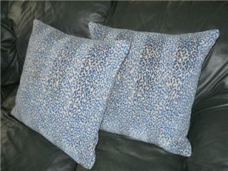 Throw Pillows Scalamandre Velvet Corbet Blue Tones Animal Design
