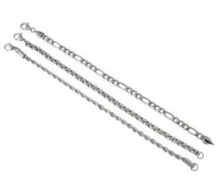 Steel by Design Set of Three Chain Bracelets —