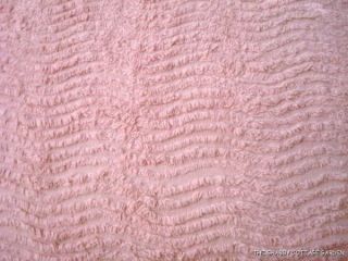  PINK WAVE Vintage Cabin Crafts Chenille Bedspread Fabric Chic Shabby