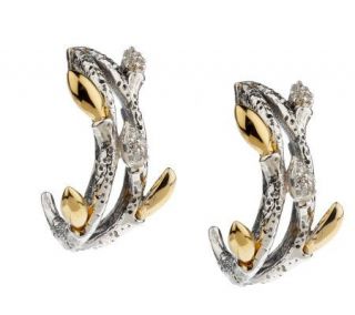 Dweck Diamonds Sterling Fortuna Double Hoop Earrings —
