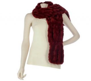 Dennis Basso Faux Fur 60 Long Ruched Scarf