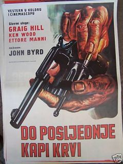 AllUltimo Sangue Craig Hill YUGO Movie Poster 1968