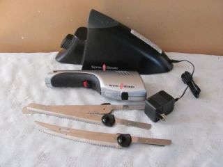 Used~ Cordless Sonic Blade Electric Carving/Slicing Knives (4 Blades