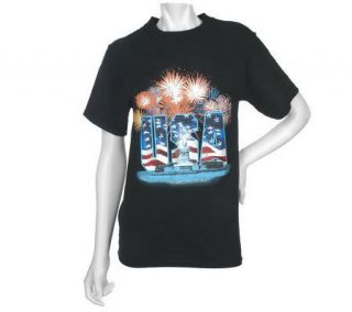 Team USA Lady Liberty & Fireworks Olympic Short Sleeve T Shirt