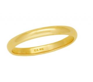 EternaGold 3MM Polished Silk Fit Band Ring,14K Gold —