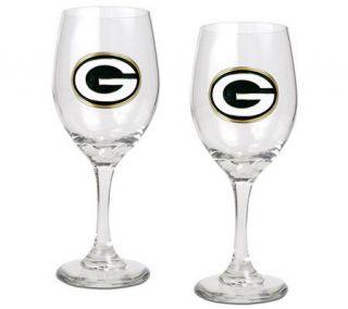 NFL Green Bay Packers Wine Glass Set —