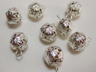 50 Silver Ball Jingle Bells Wedding Party Craft 12mm