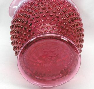 Fenton Cranberry Opalescent Hobnail 8 Vase 3858