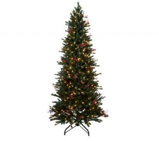 BethlehemLights 7.5 Berry and Pine Tree with Instant Power Technology 