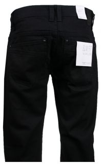 Jordan Craig Mens Designer Jeans JE201 Jet Black Denim Sz 34
