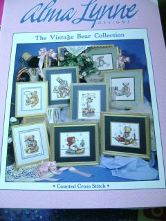 The Vintage Bear Collection Cross Stitch Alma Lynne Designs