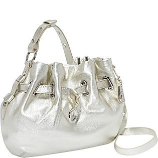 Cole Haan White Gold Cornelia Ellie Leather Handbag New Gorgeous $228